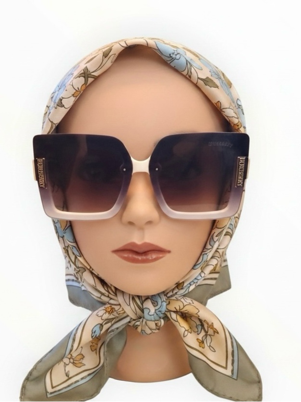 Burberry Brown Gradient Oversized Square Sunglasses